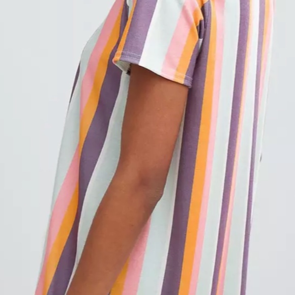 PRETTY LITTLE THING MULTI COLORED STRIPE DRESS - Picture 4 of 5
